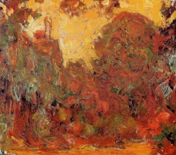  garden Oil Painting - The House Seen from the Rose Garden II Claude Monet